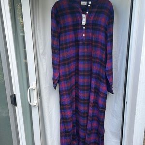 Plaid flannel night shirt or gown